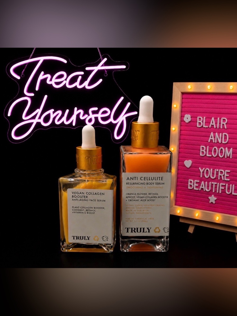TRULY Vegan Collagen Booster Anti Aging Facial & Body Resurfacing Serum